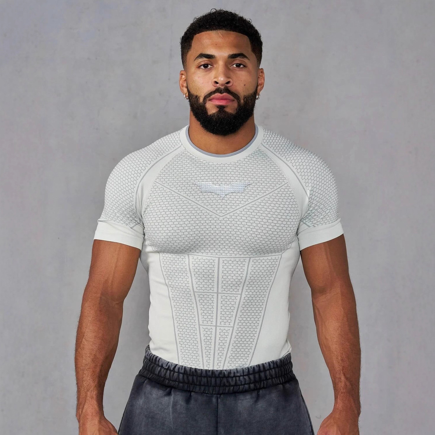 free shipping 2026 Men's 3D Print Sports Gym Short Sleeve T-Shirt, Quick Dry Breathable Training Top, Elastic Slim Fit Streetwear Tee