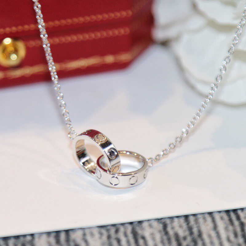 Pendant Necklaces Necklace designer necklace luxury jewelry designer bicyclo jewelry women diamonds love metal chain thin letter pendant charm neckl