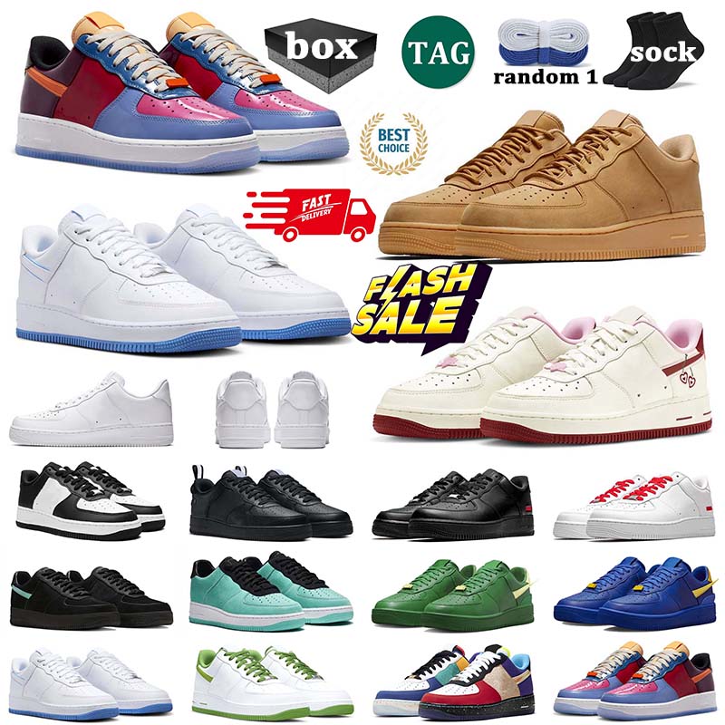 1s running shoes 1 for women mens trainers one triple white black wheat panda high low designer outdoor sneakers with box high quality