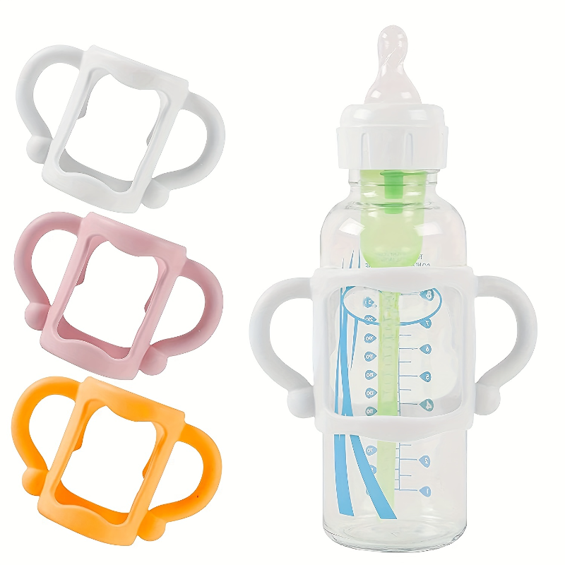 Silicone Bottle Handle For Narrow Baby Bottles, Easy Grip Handle, Can Accommodate Most Bottles - BPA-free Soft Silicone-image-1108153690