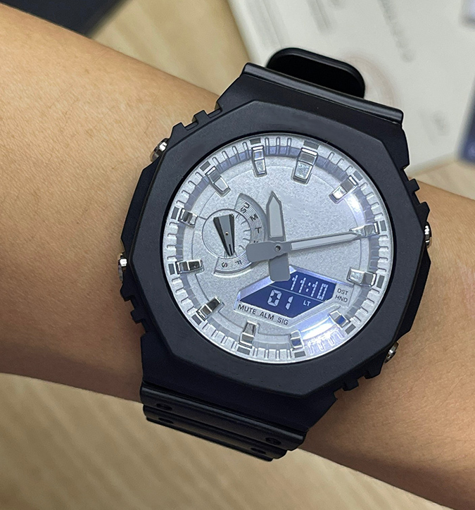 Digital Sports Quartz Unisex Watch GA2100 Detachable Assembly LED Dial Full Function World Time Oak Series