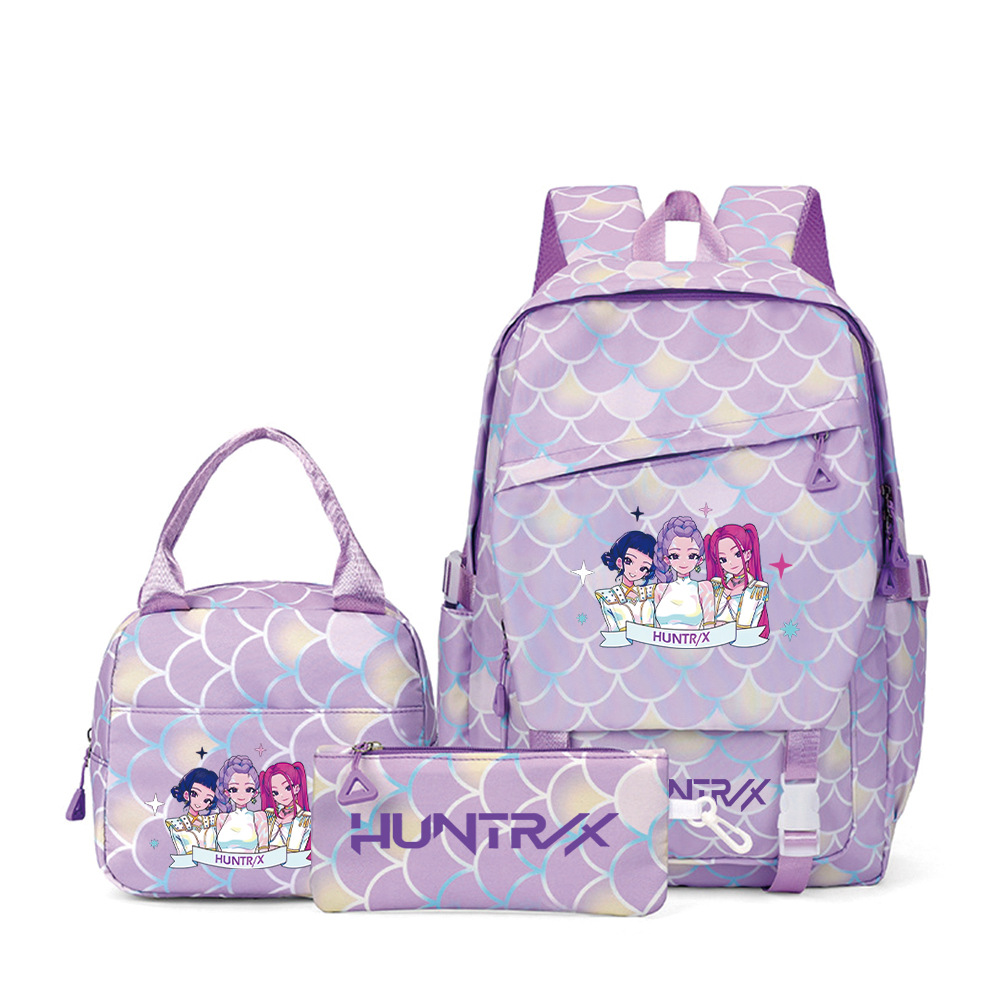2026 New cologne Duan Hui Huang New perfume Arrival K Pop Style 3 Piece Backpack Set Witch Girls Cartoon Large Capacity School Bag For Students Desi