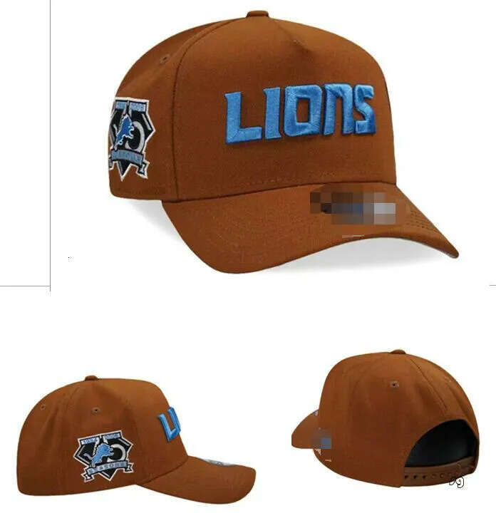 2025 Men's Classic cap Lions Flat Peak series Snapack Strapback Snapback Closed Caps Fashion Hip Hop Women Baseball Sports All Team Fitted H