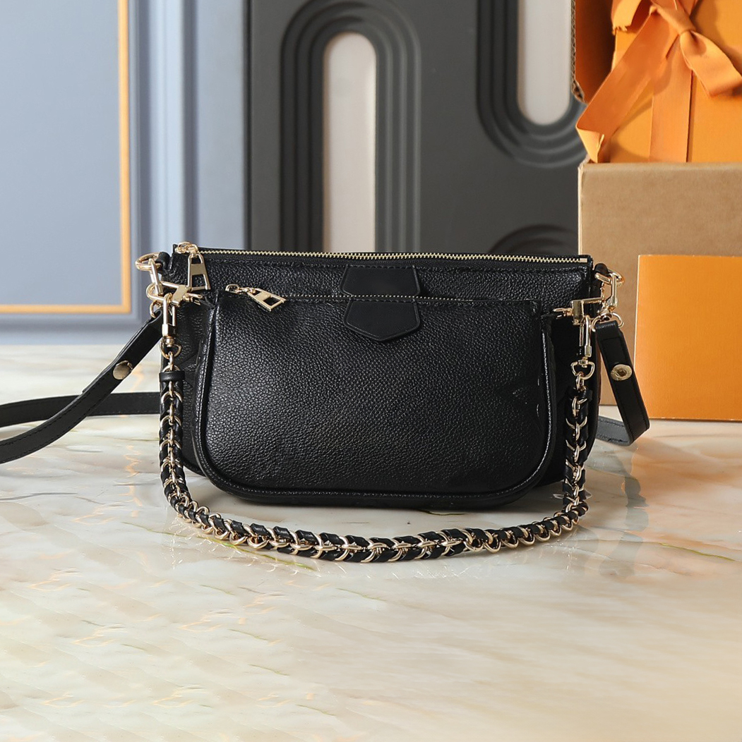 Designer Shoulder bag Crossbody bag Multi Pochette Accessoires Monogram Brown purse fashion Women Detachable handbag daily outfit Luxury chain bag c
