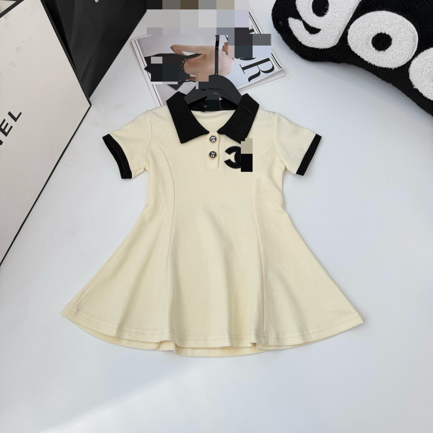 2026 New Arrival Kids Girls Polo Dress Lapel Short Sleeve Thin Simple Casual Summer Dress Fashion Little Baby Girl Daily Wear Sundress