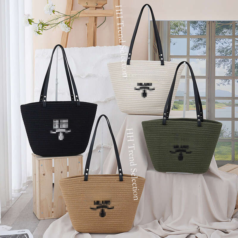 Corde de coton tissée à la main pour femmes, grande capacité, voyage multifonctionnel, aisselles Sacs à main desigual de haute qualité D'ete Pour