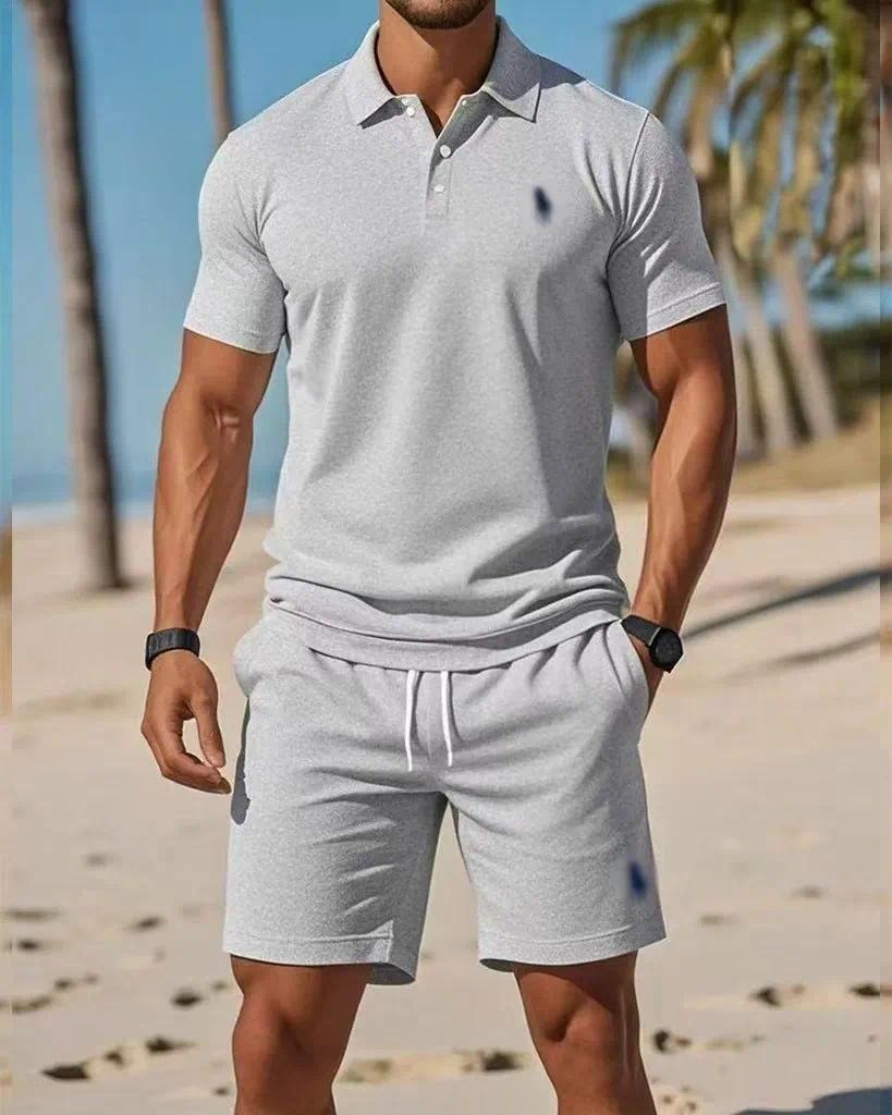 Designer fashion Polo Mens Embroidered Two-Piece Set - Summer tracksuits High-Quality Versatile Trendy polos Shirt Shorts Casual T-shirts Outfit 202