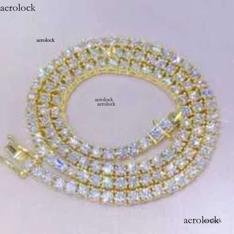 necklace moissanite chain Hip Hop Iced Out D Color White VVS Sterling Sier Moissanite Dia Tennis Chain Women 3a