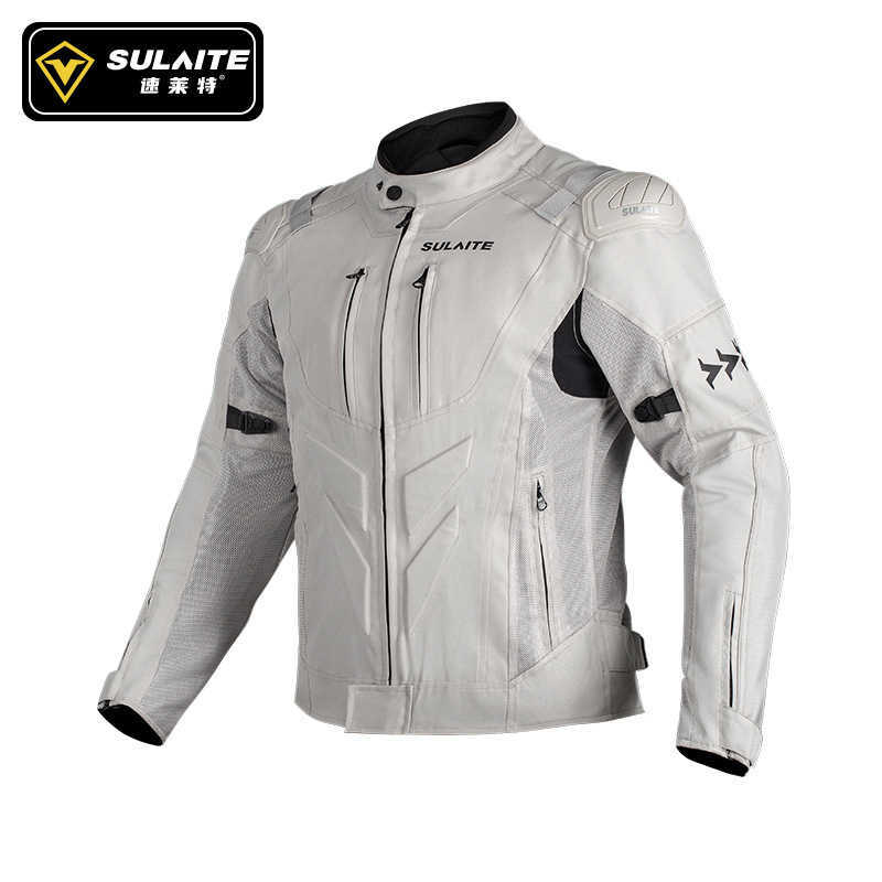 SULAITE Motorcycle Riding Suit Road Protection Racing Suit Summer Breathable Motorcycle Gear Mens Jacket Set L260528