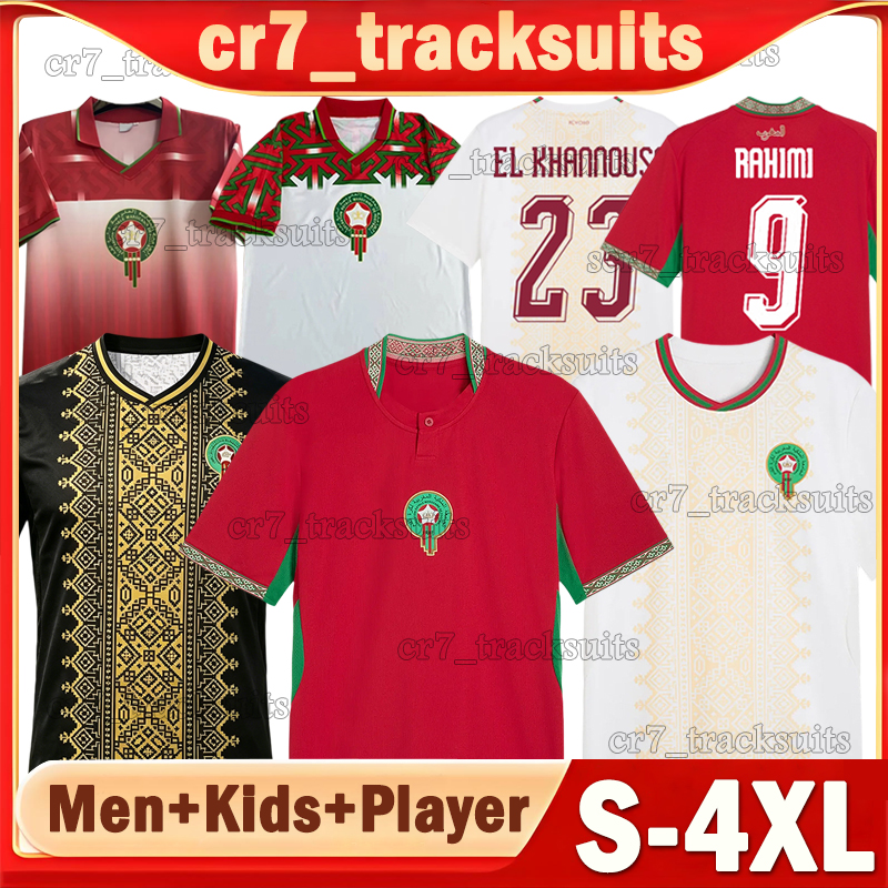 XXXL 4XL Maroc 2026 Coupe du monde équipe nationale de football maillots de football rétro 1994 98 chemises de football à manches longues DIAZ HA