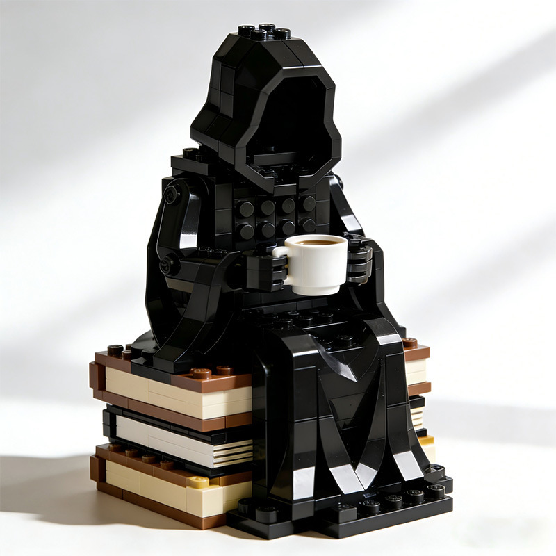 Black Robed Figure Building Blocks Ornament-image-1108172767