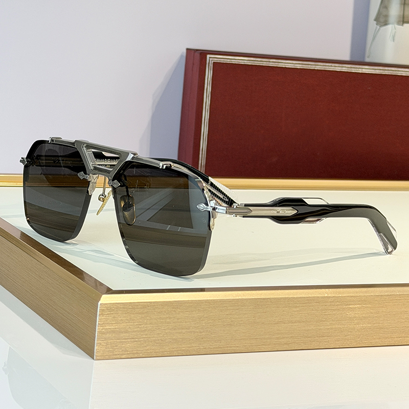 Luxury sunglasses for women Metal frame thick plate 10mm mirror legs oversized glasses men SILVERTON outdoor sports protective designer sunglasse-image-998407161