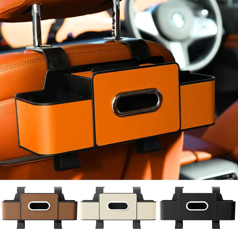 Sports Storage Bag organizer Multifunctional Organizer Rear Drainage Storage Hanging Box In Car Bag For Stowing Tidy With Phone Tissue Cup Holder Ou