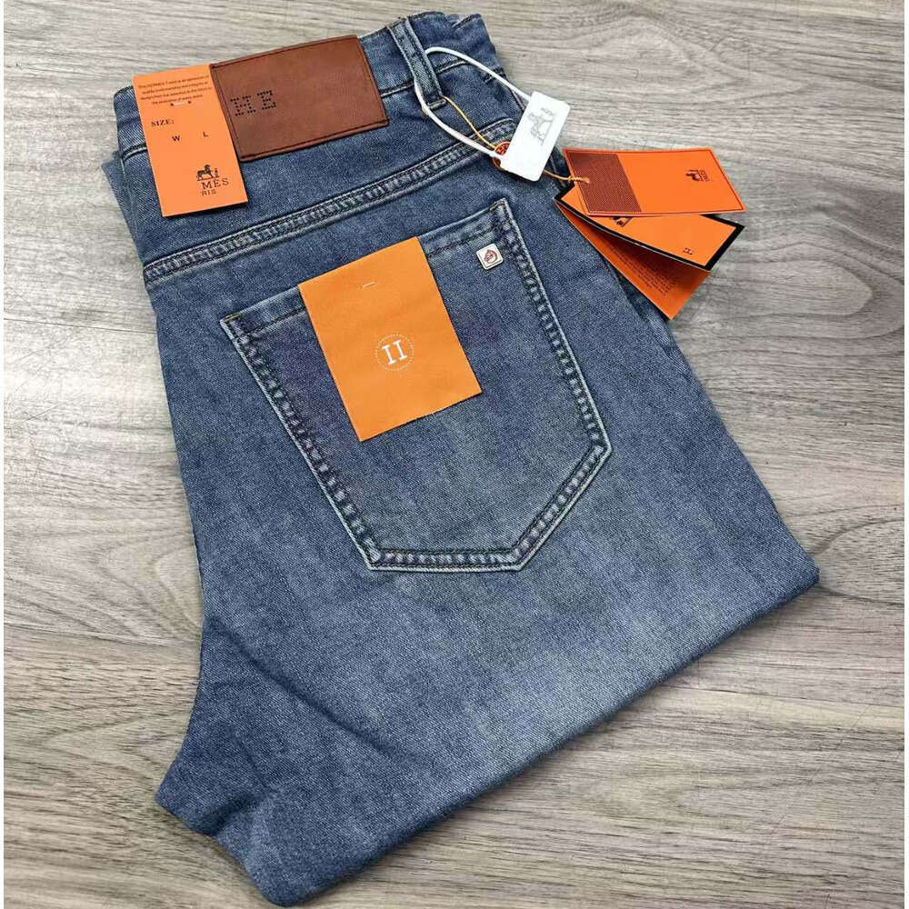 Designer Designer Men's Jeans Brand High End Small Straight Leg Light Embroidery Retro Slim Fit Long Pants Jeans For Men 701D 0Df8 334a