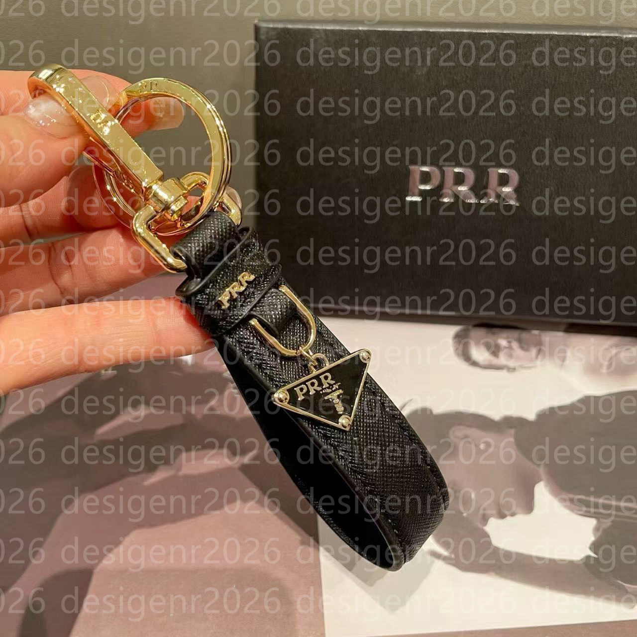 bag charm keychain bag charms luxury keychain designer Triangular letter personalized high end pendant simple versatile and understated luxury style