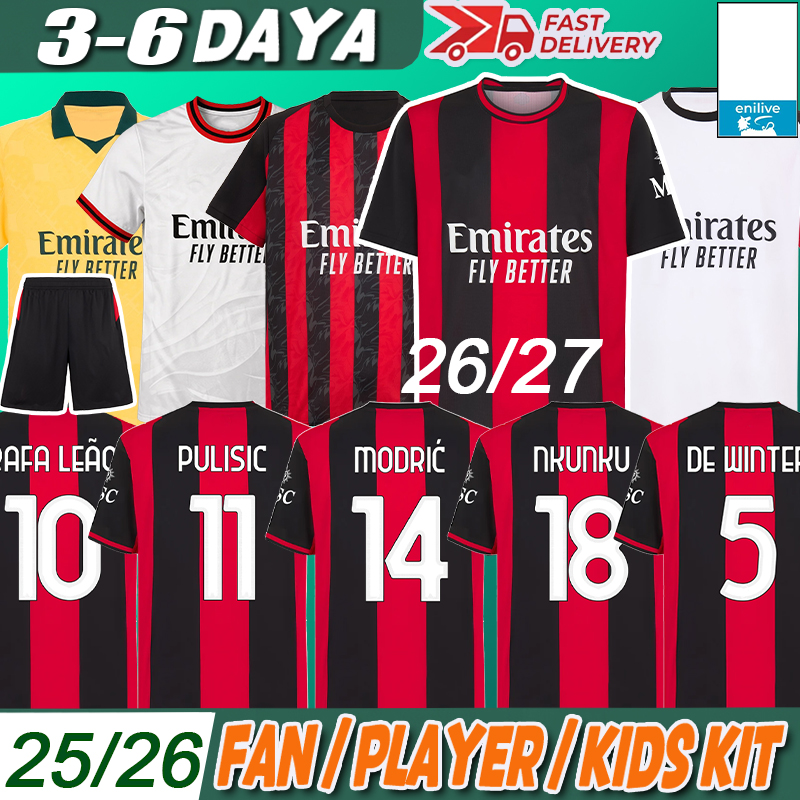 ac milanJersey 25 26 kids RAFAEL LEAO PULISIC NKUNKU soccer jersey JASHARI FOFANA PAVLOVIC MAIGNAN 25 26 football jersey RICCI RABIOT TOMORI mila-image-979601286