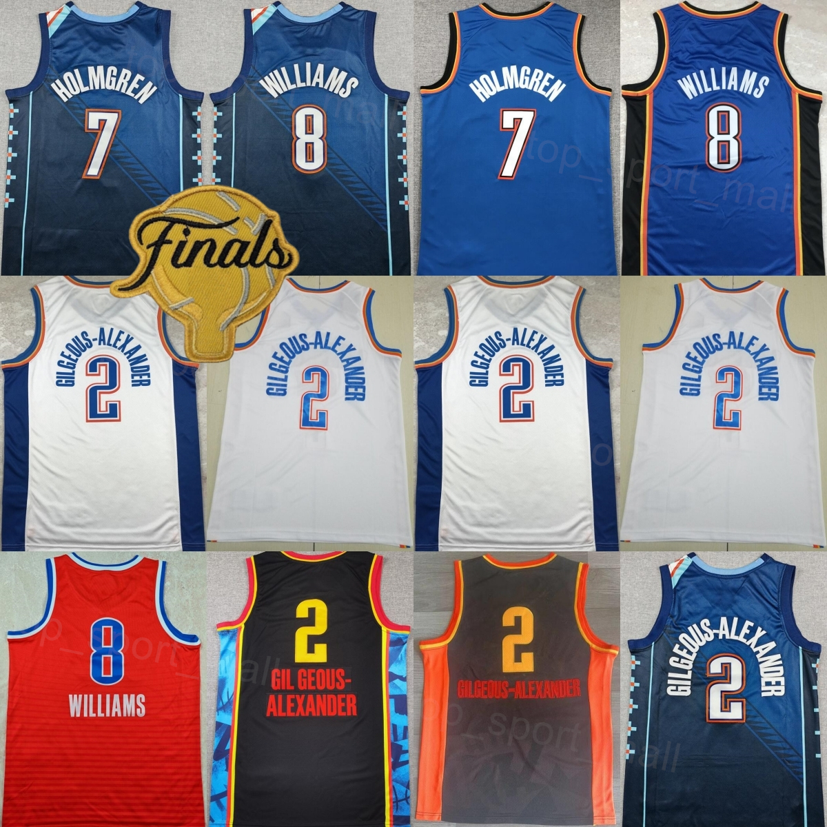 Mens Shai Gilgeous-Alexander Jersey 2 Basketball 2026 2027 City Chet Holmgren 7 Jalen Williams 8 Earned For Sport Fans Association Navy Blue White O