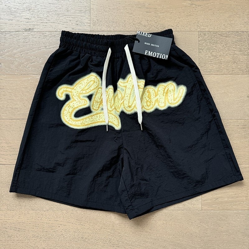 Mixed Emotion Shirt Designer Mens Shirts Letter Print Rhinestone Trendy Vintage High Street Hip Hop Streetwear Short Sleeve Tees Casual Emotions Shi