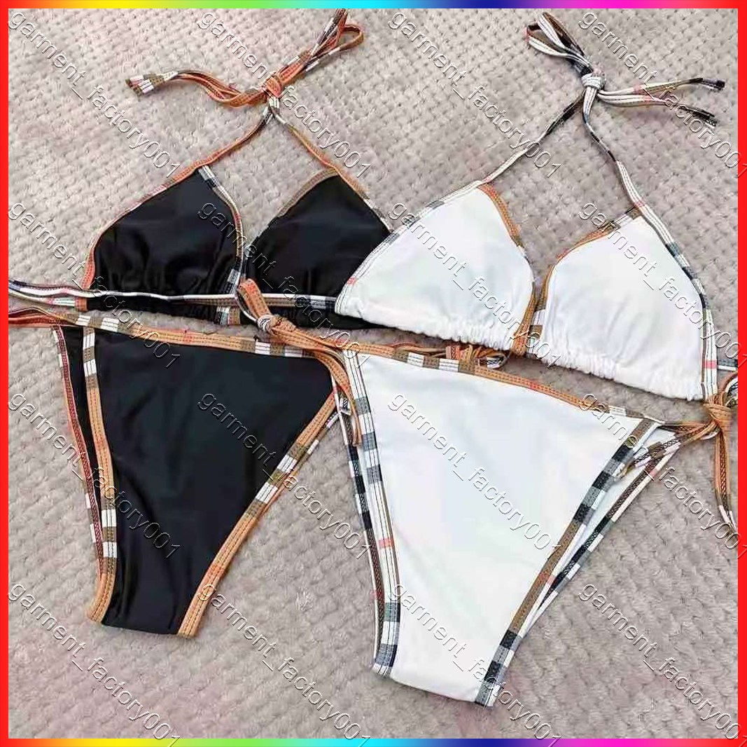 Maillot de bain designer bikini pour femmes ensemble deux pièces avec lettres cristaux été luxe trois-pièces plage bain sexy