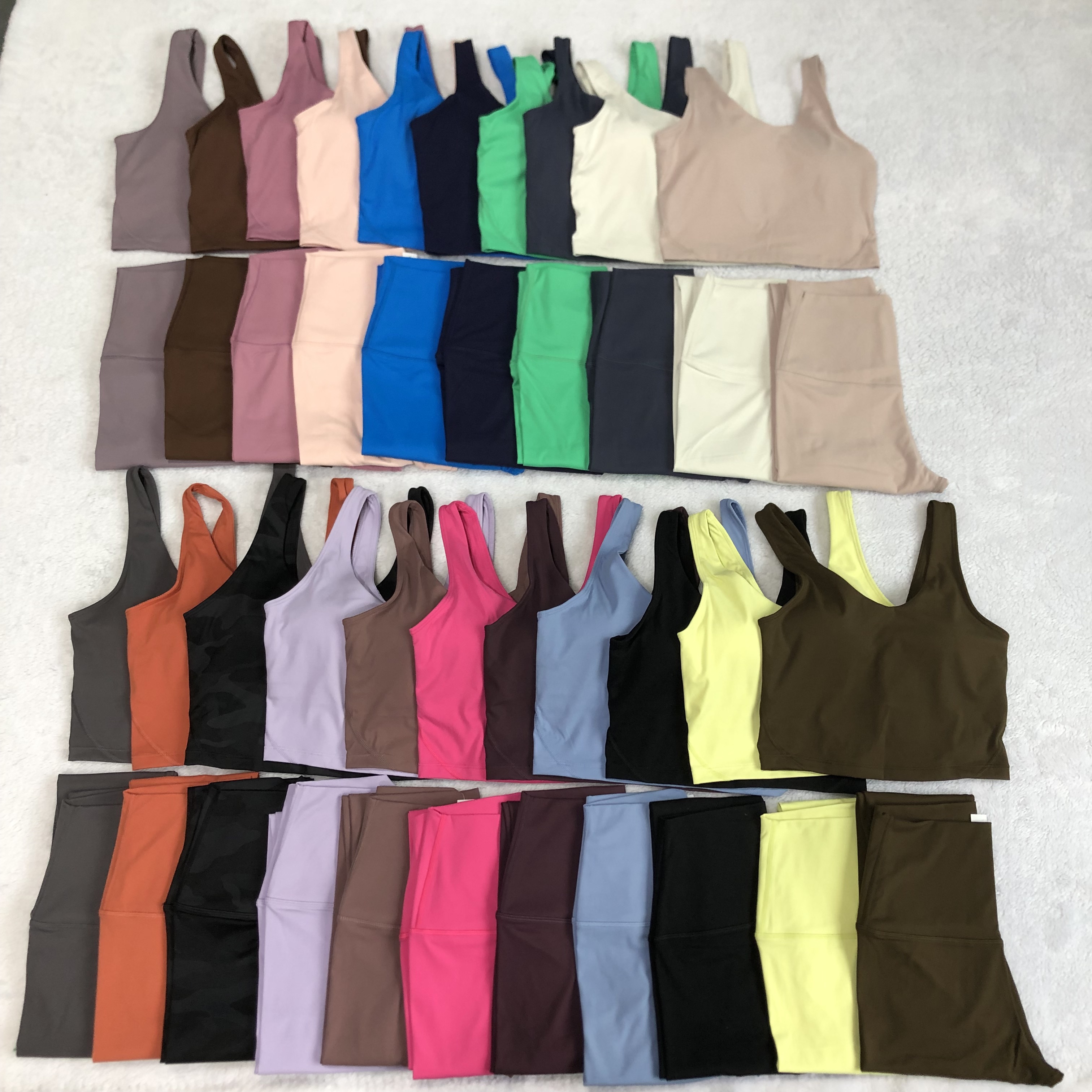 Naked Feel Yoga Set Two pieces One pieces Women Fitness Sportswear U Back Sport Bra Strappy Sports Bra High Waist Gym Leggings Workout Outfit Act-image-984683425
