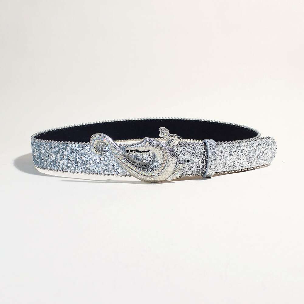 Punk European And American Pirate Style Inlaid Rhinestone Sequin Rock Fashion Men's Women's Belt Laotie Laotie
