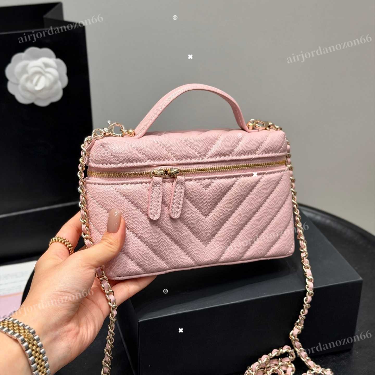 25C Cosmetic Bags Cases CC Luxury Crossbody Bag Designer-Inspired Travel Beauty Organizer Long Box Makeup bag Desinger Vintage box Bag L P Mini Chai