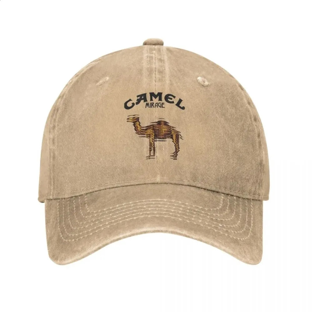 Camel Accessories Men Women Trucker Hat Animal Distressed Washed Caps Vintage Outdoor Running Golf Adjustable Fit Headwear 260530