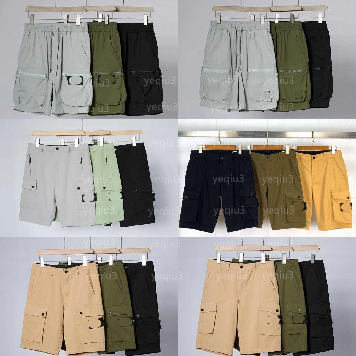 Men's Shorts Unisex Twill Cargo Shorts with Side Badge Multi Pockets Loose Fit Casual Streetwear Shorts for Men Women Summer Outdoor Daily W-image-1108305607