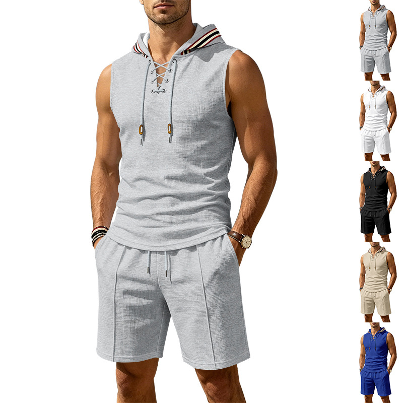 Designer Luxury New Mens Polo Shirt sleeveless vest and shorts tracksuits T-shirt autumn Business track suits Turn down Collar Top