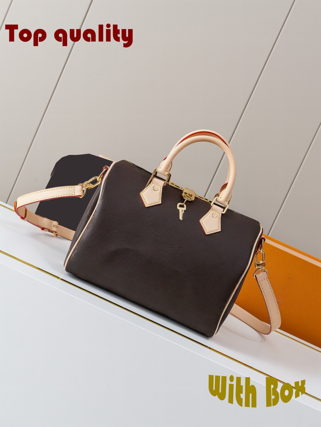 10A Top Quality Trendy Rolled Leather Handle Pillow Bag Detachable Shoulder Strap Commuter Versatile Handbag Shoulder Bag with Box