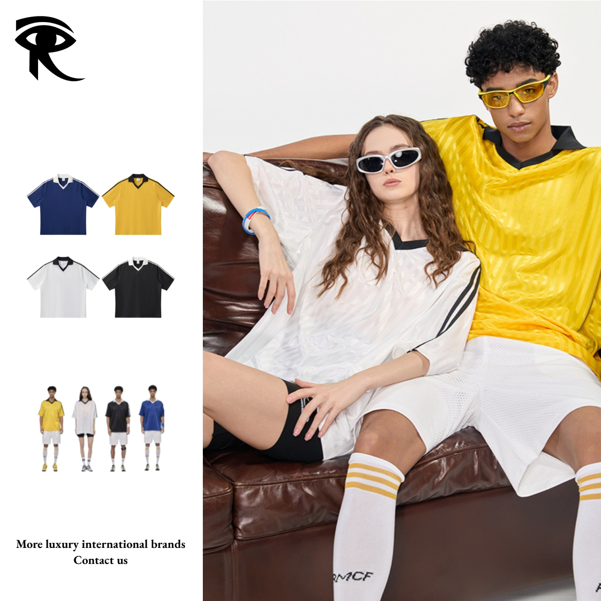 Unisex 2026 World Cup USA Canada Mexico Football T-shirt V Neck Applique Stripes Vintage Street Breathable Loose Fit Sports Soccer T-shirt Design