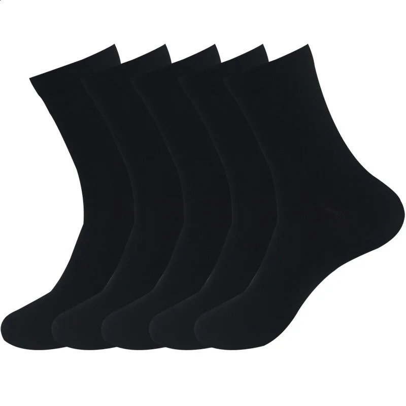 10Pairs Mens Pure Cotton Socks Autumn winter Black White Business Casual Mens and Womens High Quality Plus Size EU42-48 260530BJ