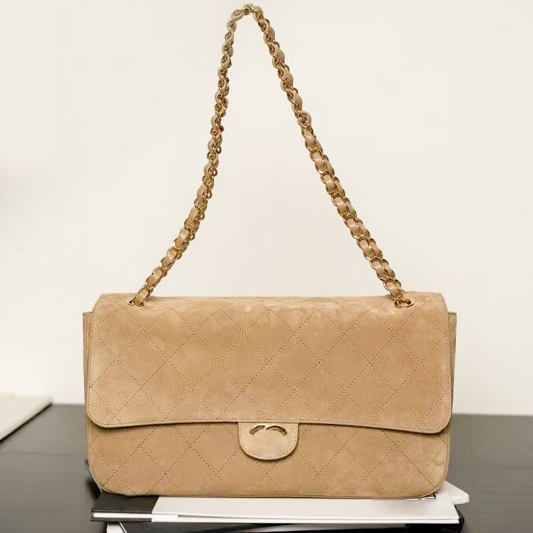 11 Suede leather 26ss Maxi CF Chain Bag Women quilted Designer Flap Shop bag Spring summer Luxury handbag Clutch Crossbody hobo Underarm pochette Sh