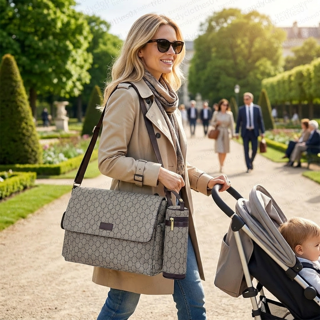 2027 Sacs à couches sac à langer sac à bandoulière de créateur de mode sac de luxe momie grand sac de landau à langer en nylon sacs à langer port
