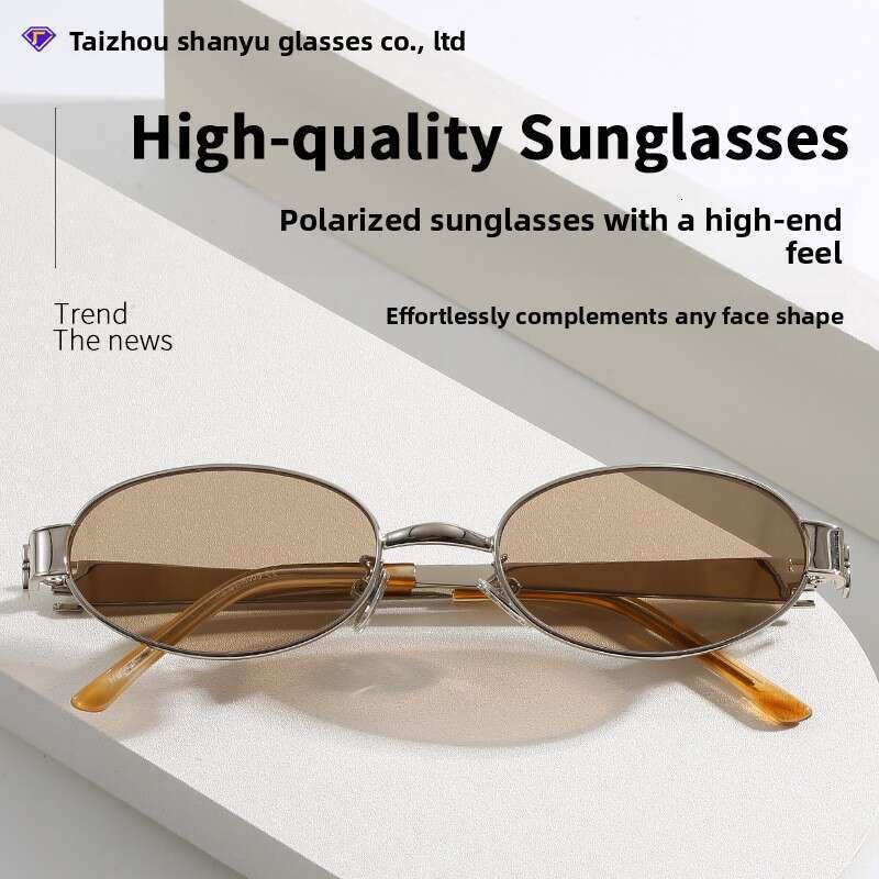 Metal Women High End 89 Sun Protection For Men 2026 New 45 Model Small Frame Fashionable GM Glasses Old Money Style Oval Retro Fashion Sunglasses