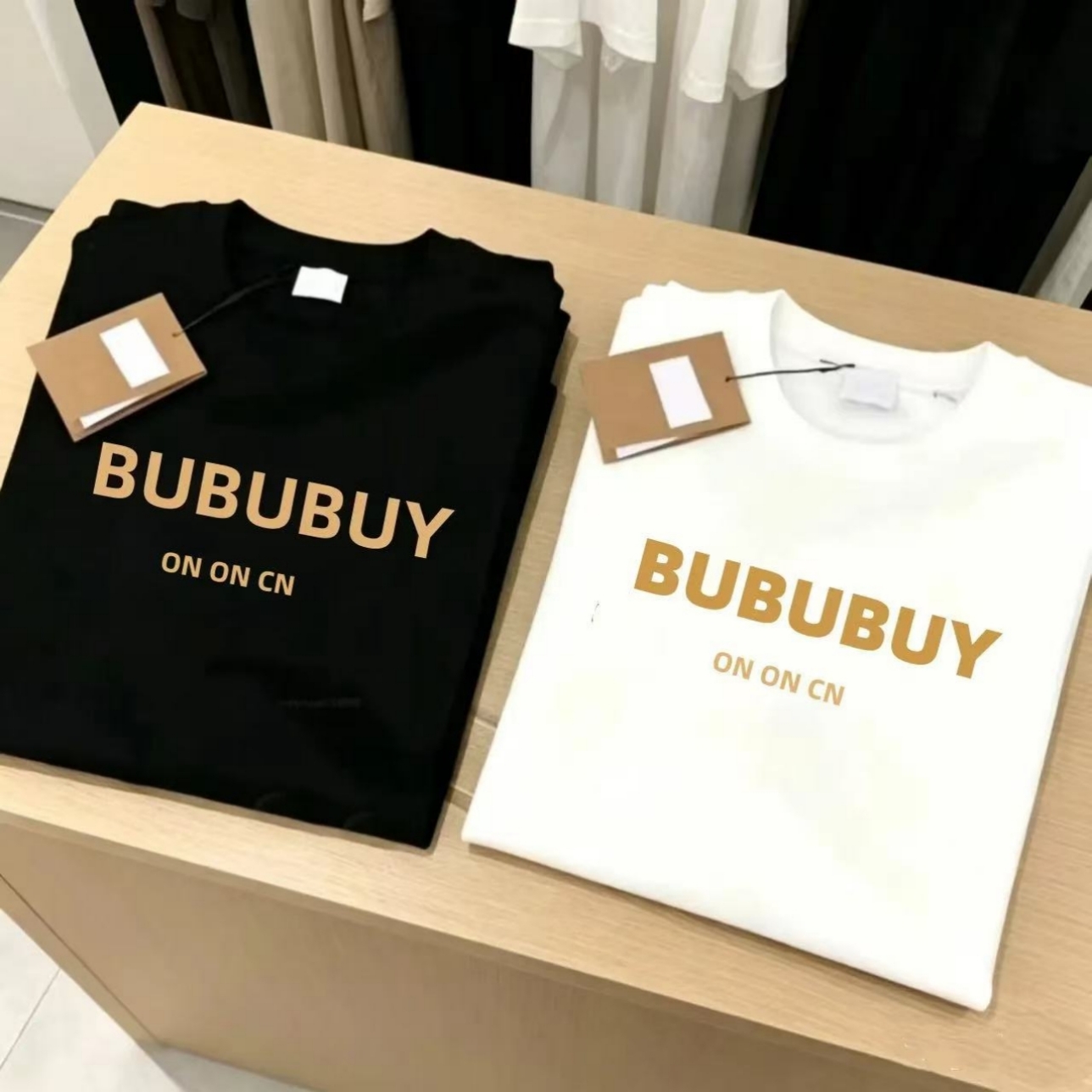 Designer men's T-shirt black and white letter brand pure cotton breathable slim casual shirt street the same men and women top quality S-4XL#AA