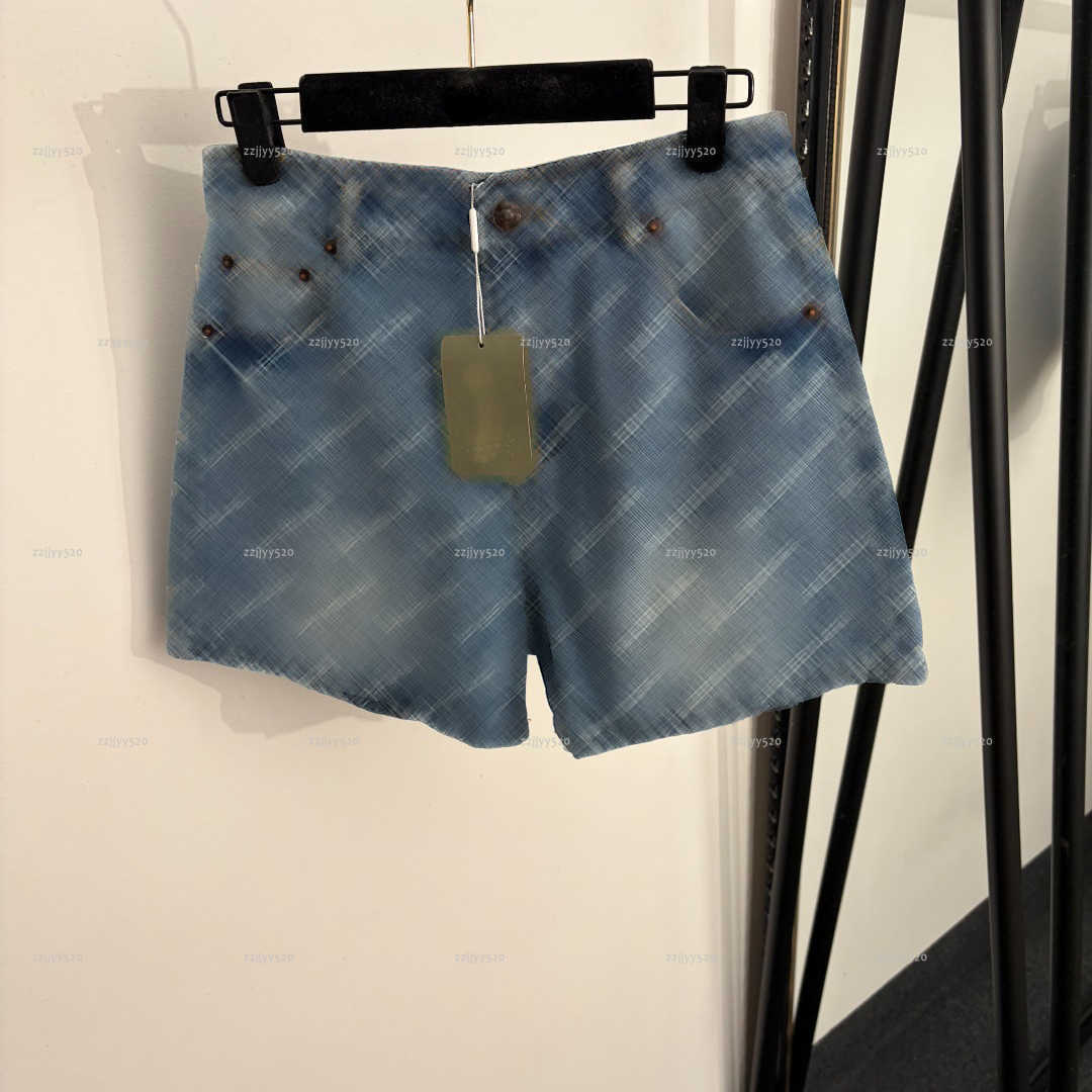 Brand women pants summer lady overalls women designer clothes full printed logo letter denim shorts A488X10N177-image-1113001324