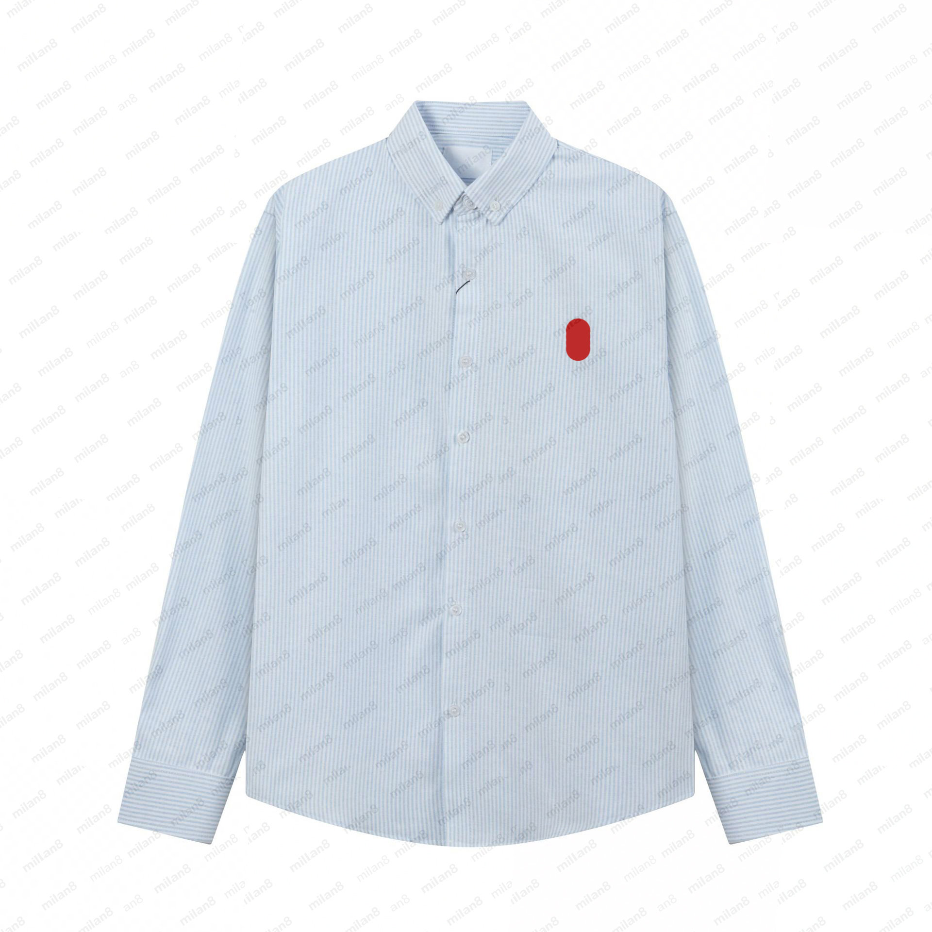 Mens Long Sleeve Shirt mini Heart embroidered Cotton Button Down Classic Casual Daily Shirt-image-802930652