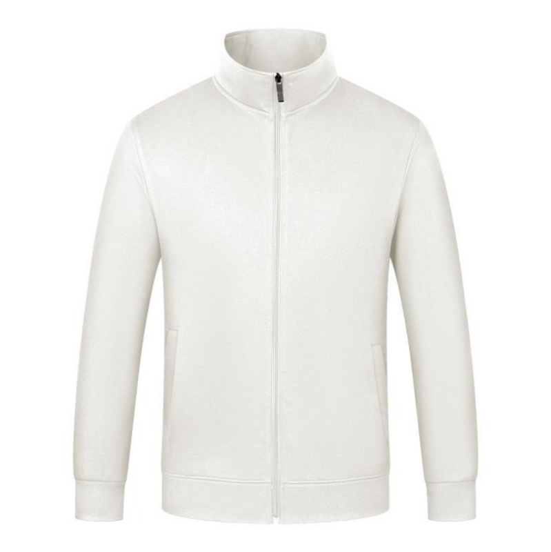A295 New Style Stand Collar Thick Zip Up Sweatshirt Couples Outerwear-image-1113064644