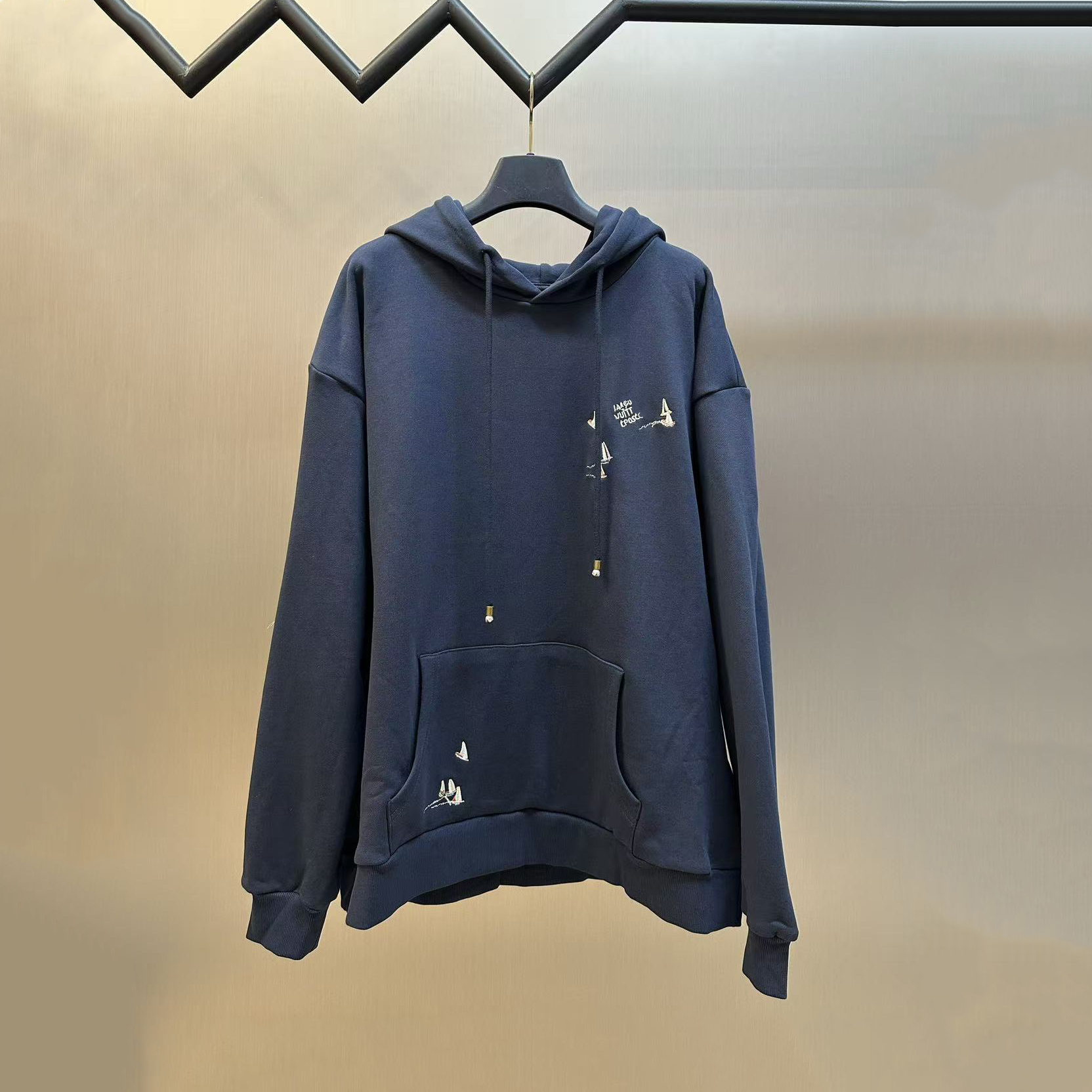 Men's hoodie, designer hoodie, high-quality sailboat embroidery pullover hoodie, casual loose fit men's and women's hoodie