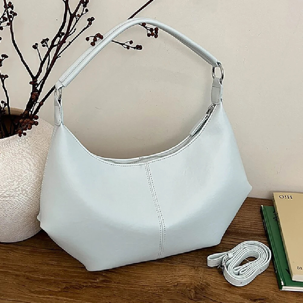 High Grade Crossbody Bag Womens Simple Solid Color Zipper All Match Shoulder Daily Underarm Bags 260630