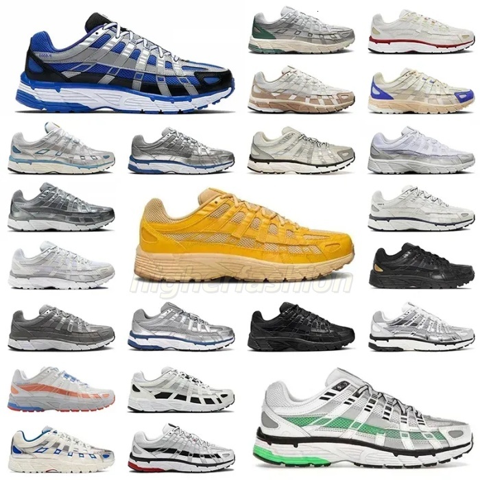 TOP Designer Running Shoes P6000 trainer Mens Womens Sneakers Metallic Silver Black White Anthracite Smoke Grey Outdoor Sports Trainers Casual shoes