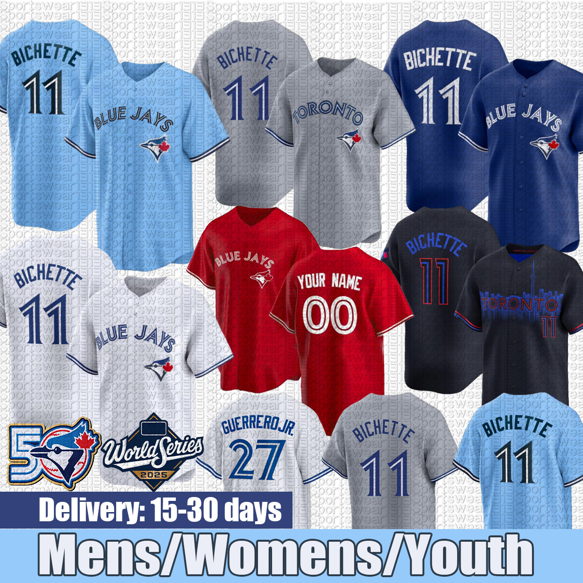Vladimir Guerrero Jr George Springer 2026 Torontos Blue Jays Jerseys Daulton Varsho Ernie Clement Schneider Alejandro Kirk 2026 custom city Baseb-image-944312387