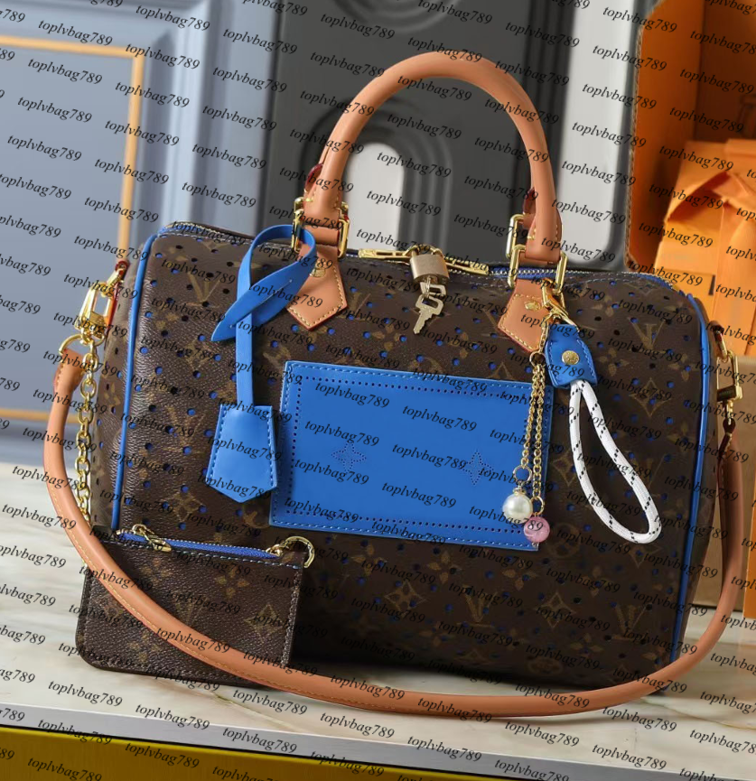 Designer Luxury neon wave Speedyss Soft30 Handbag Women Shoulder Bags Chains Bag Purse Top Quality Pillow Bag Travel Tote Multicolor Luxurys Leather
