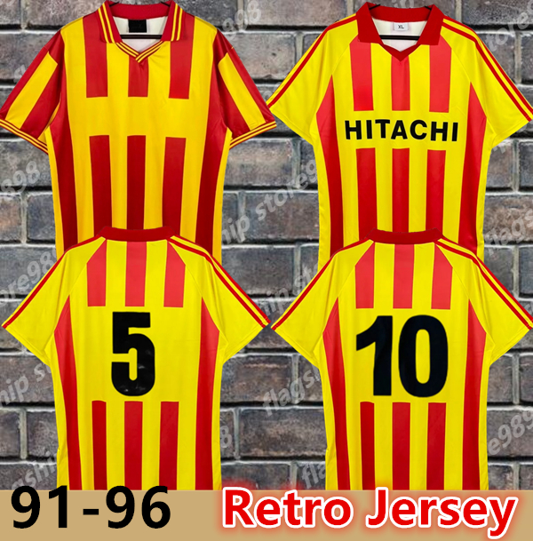 1991 1992 95 96 Lecce Mens Retro Soccer Jerseys Home Red Yellow Vintage Football Shirt Short Sleeve Adult Uniforms