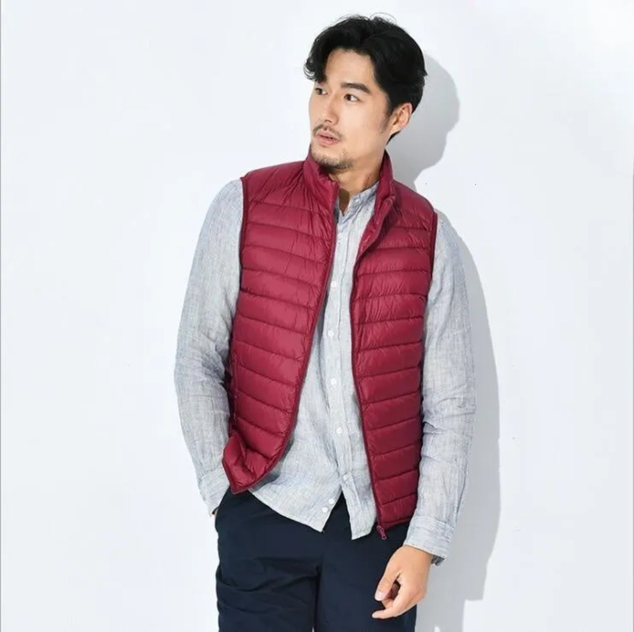 2026 Gym Clothe Set Men Lightweight Jacket Workout Set Stand Collar Winter Coat Plus-Size -- outdoor Sports Down Vest Spo Free Shipping