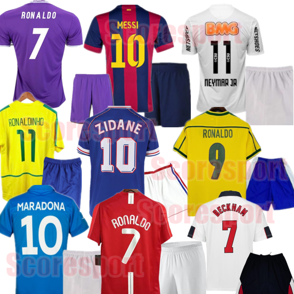Kids Vintage Soccer Jerseys MarDRids 16 17 18 Kid 1990 98 2002 04 06 Football Classic Shirts and shorts Uniform Boys Girls Retro Soccer sets Kit-image-987944199