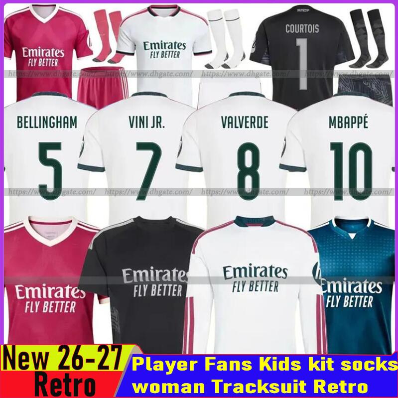 New reals madrid jersey 26 27 MBAPPE BELLINGHAM VINI JR reals madrid Football Shirt Top Valverde RODRYGO Camiseta Womens man Kids Kits-image-971499197