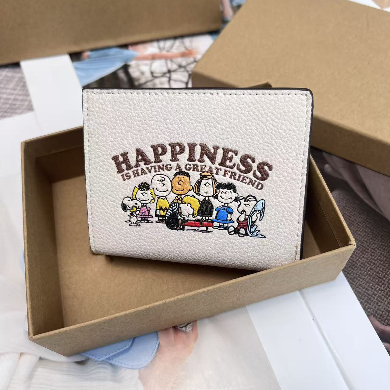 top designers multiple wallet style snoopys mens billfold women purse cute wallet designer card holder luxury slender wallets handbag with box dust