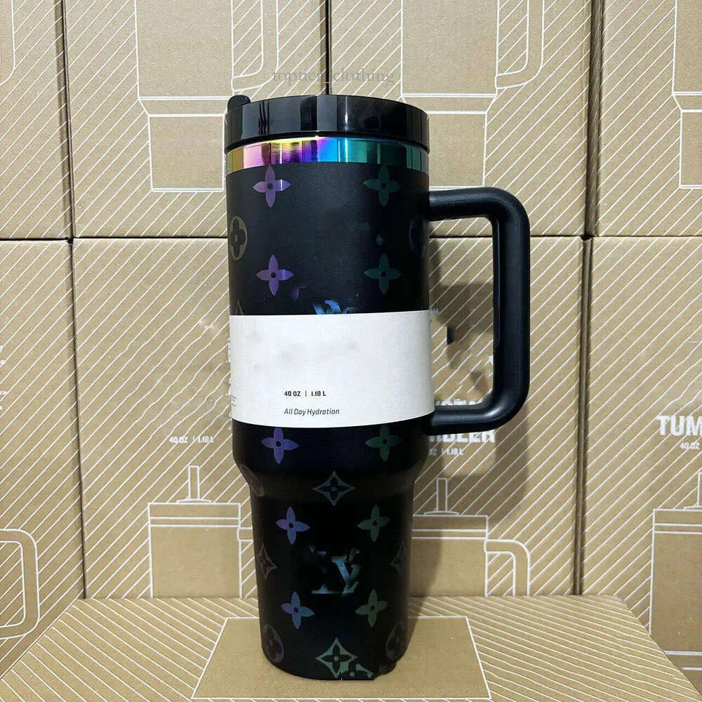 US Warehouse Stanleycup 40oz 30oz Tumblers With Bow Cap Cup Cute Cat L Letter Classic Christmas Limited stanley Mug Gift Green high quality Luxury d